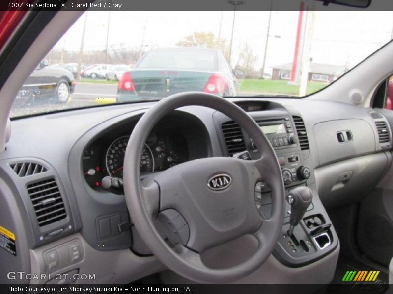 Claret Red / Gray 2007 Kia Sedona LX