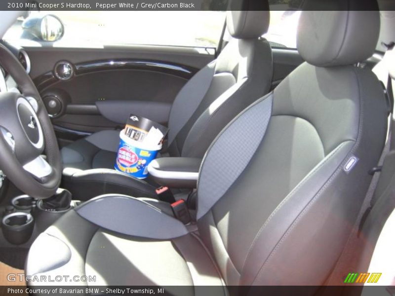 Pepper White / Grey/Carbon Black 2010 Mini Cooper S Hardtop