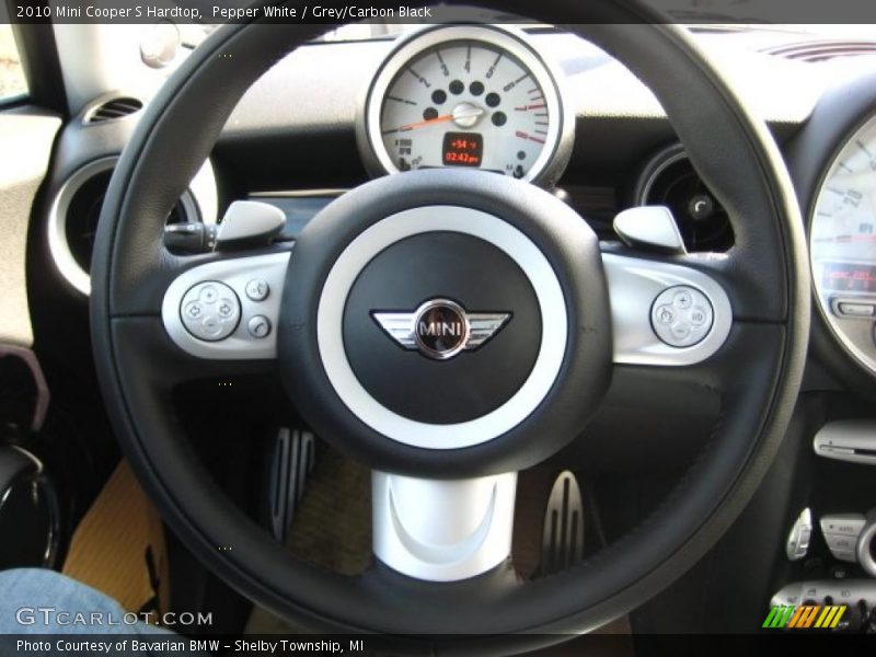 Pepper White / Grey/Carbon Black 2010 Mini Cooper S Hardtop