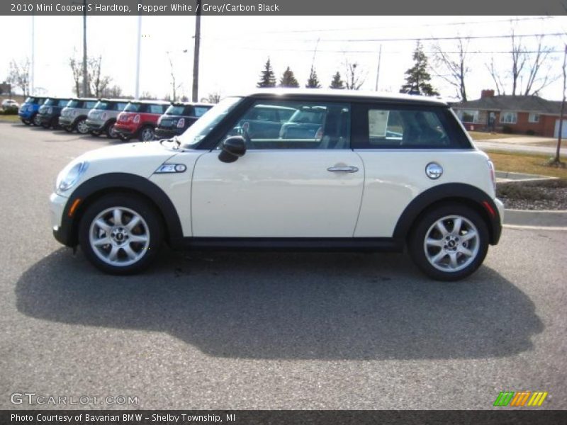 Pepper White / Grey/Carbon Black 2010 Mini Cooper S Hardtop