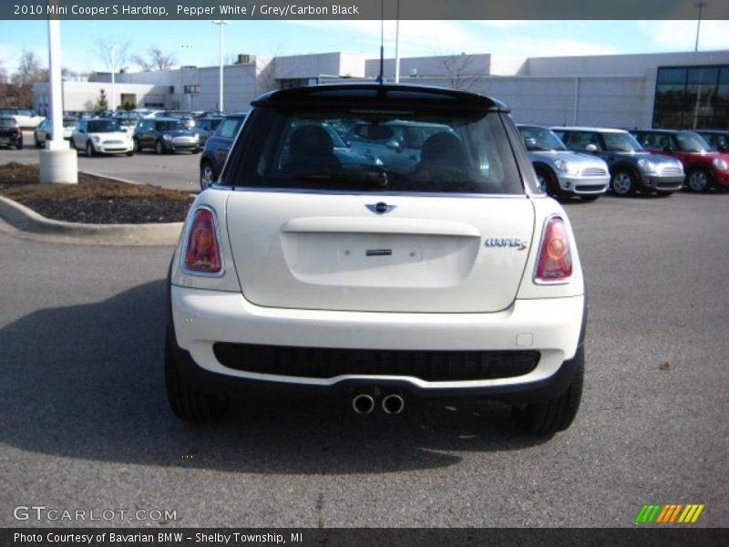 Pepper White / Grey/Carbon Black 2010 Mini Cooper S Hardtop