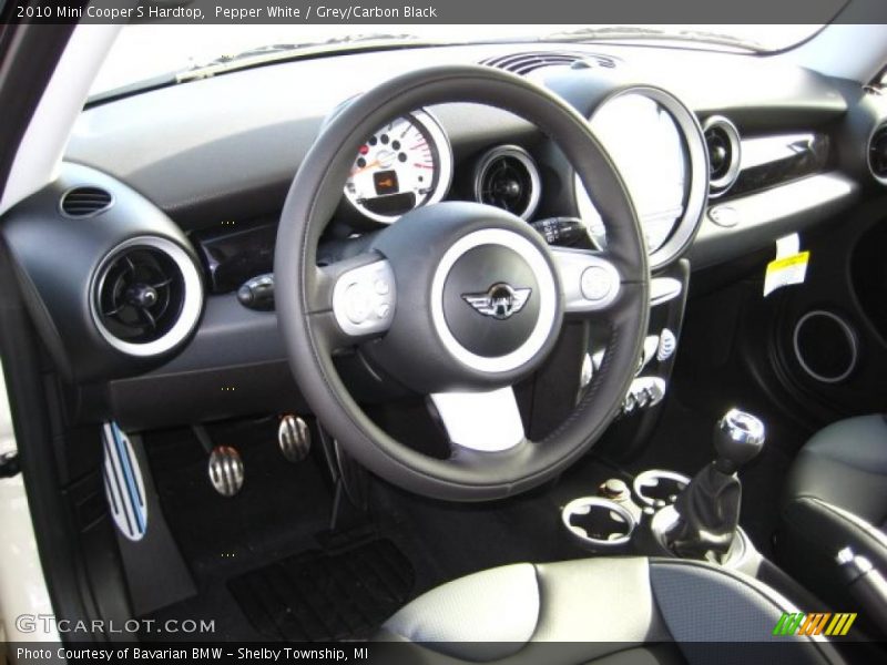 Pepper White / Grey/Carbon Black 2010 Mini Cooper S Hardtop