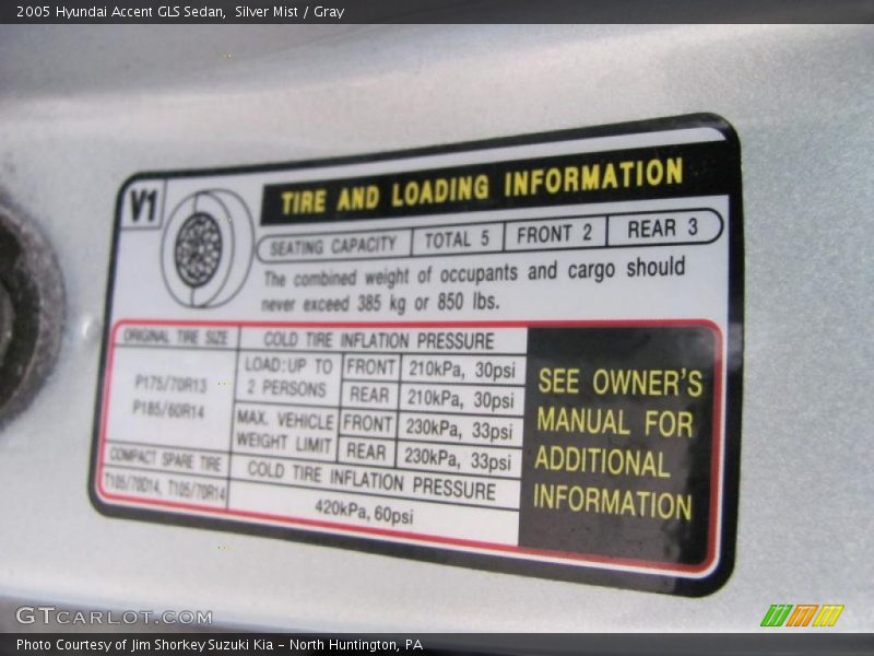 Silver Mist / Gray 2005 Hyundai Accent GLS Sedan