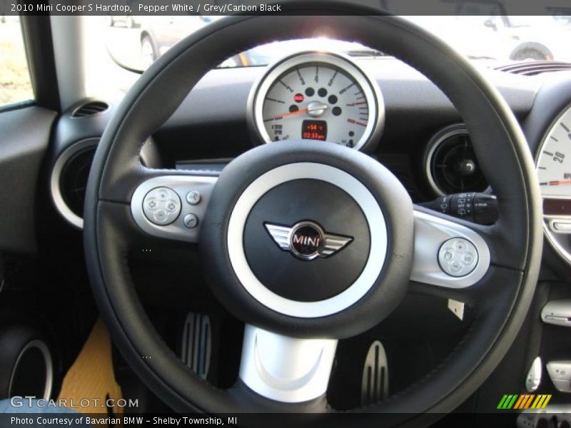 Pepper White / Grey/Carbon Black 2010 Mini Cooper S Hardtop