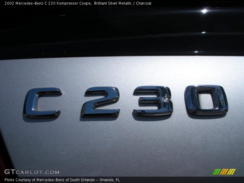 Brilliant Silver Metallic / Charcoal 2002 Mercedes-Benz C 230 Kompressor Coupe