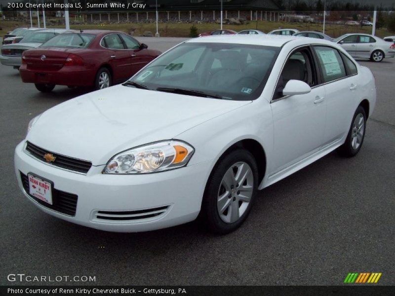 Summit White / Gray 2010 Chevrolet Impala LS