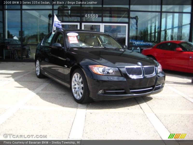 Jet Black / Beige Dakota Leather 2008 BMW 3 Series 335xi Sedan