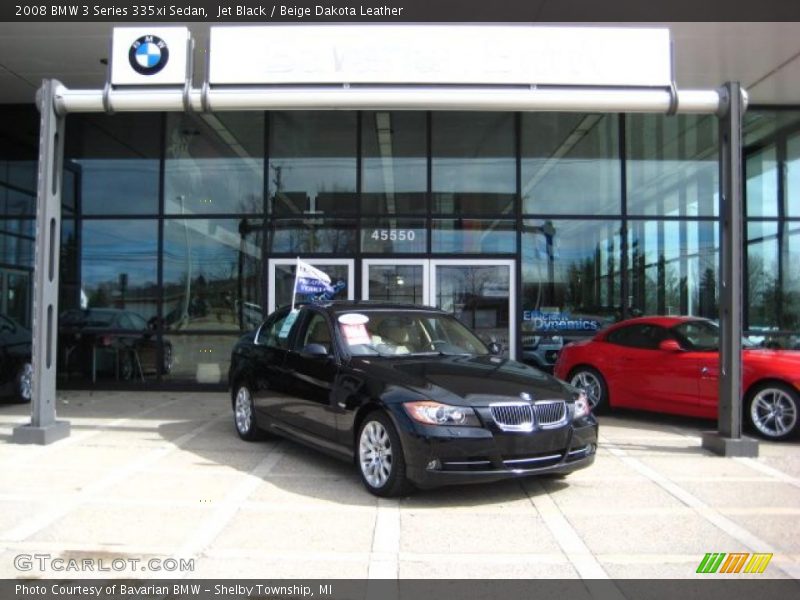 Jet Black / Beige Dakota Leather 2008 BMW 3 Series 335xi Sedan