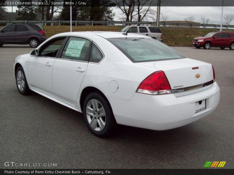 Summit White / Gray 2010 Chevrolet Impala LS