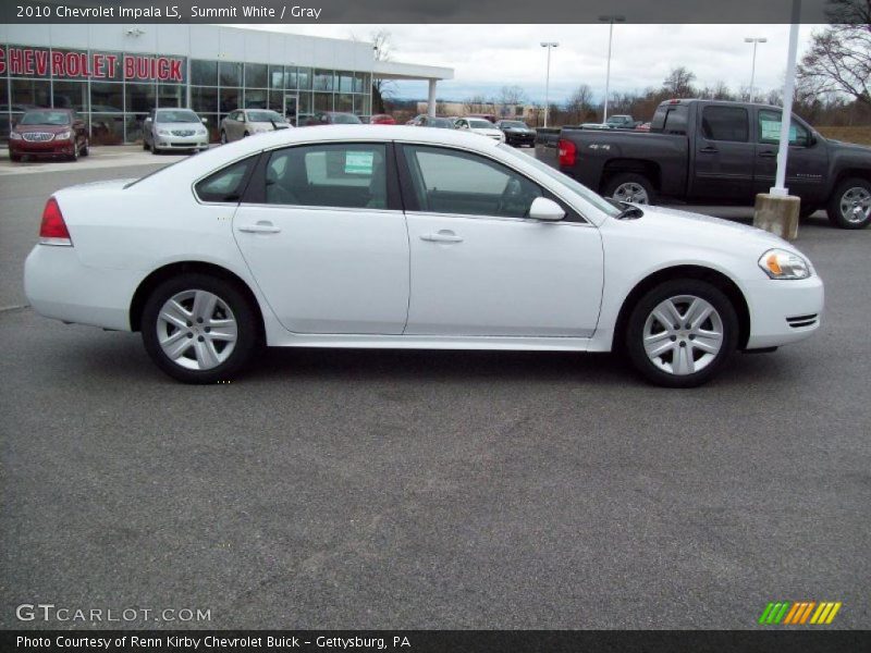 Summit White / Gray 2010 Chevrolet Impala LS