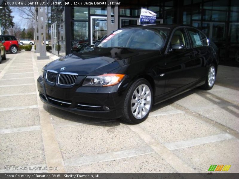 Jet Black / Beige Dakota Leather 2008 BMW 3 Series 335xi Sedan