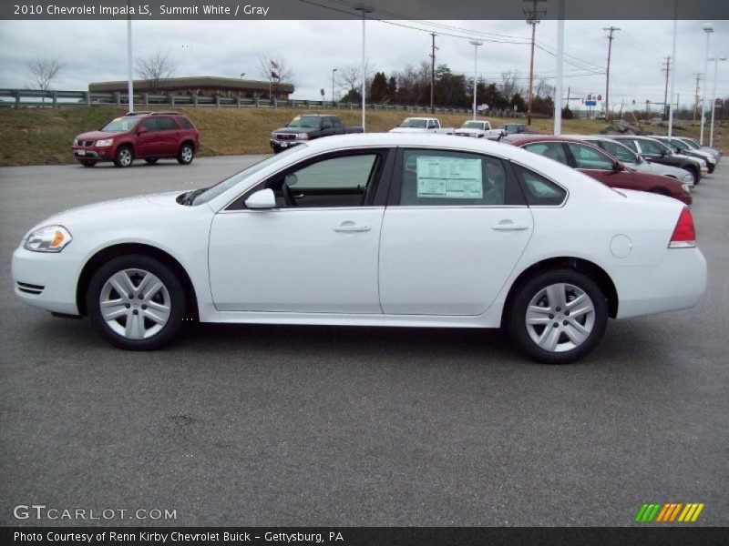 Summit White / Gray 2010 Chevrolet Impala LS