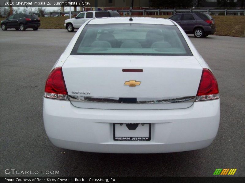 Summit White / Gray 2010 Chevrolet Impala LS