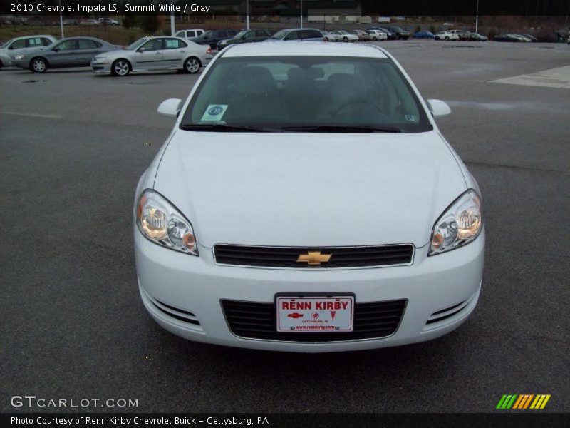 Summit White / Gray 2010 Chevrolet Impala LS