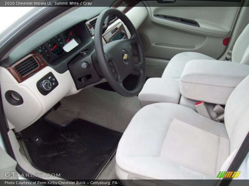 Summit White / Gray 2010 Chevrolet Impala LS