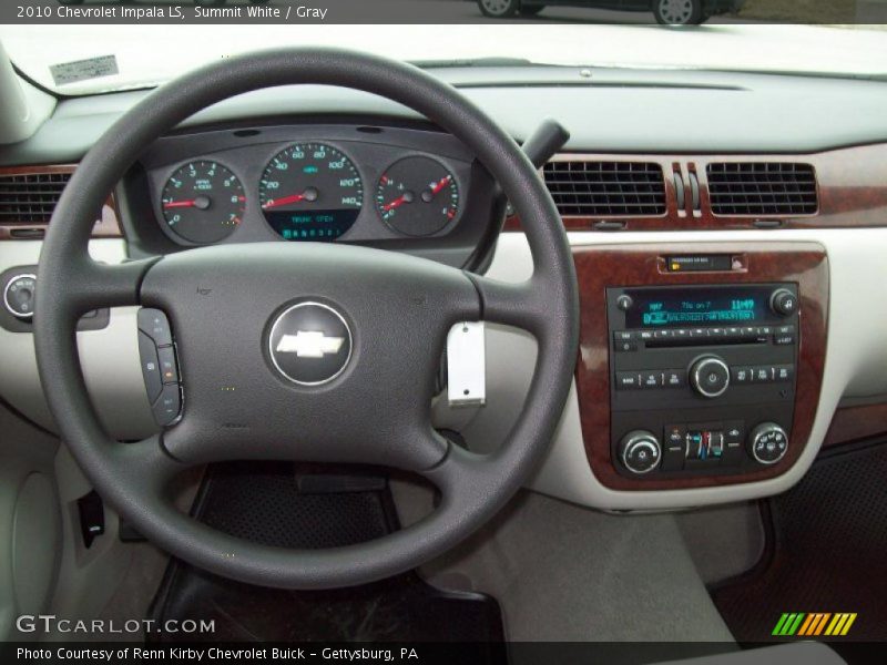 Summit White / Gray 2010 Chevrolet Impala LS