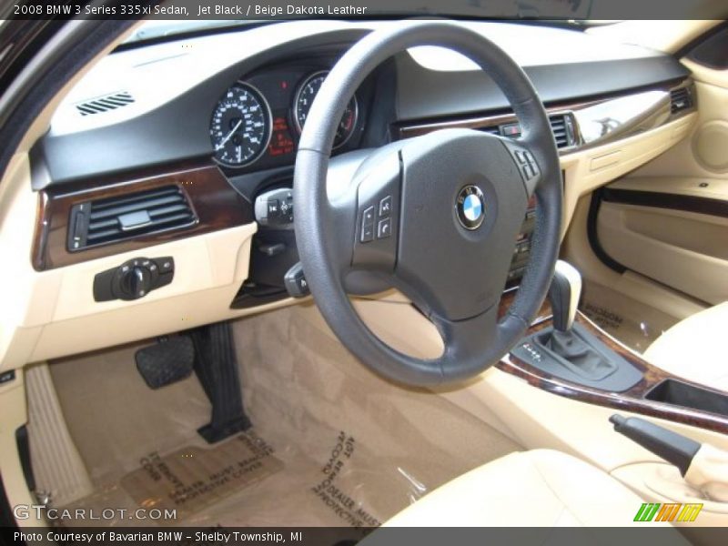 Jet Black / Beige Dakota Leather 2008 BMW 3 Series 335xi Sedan