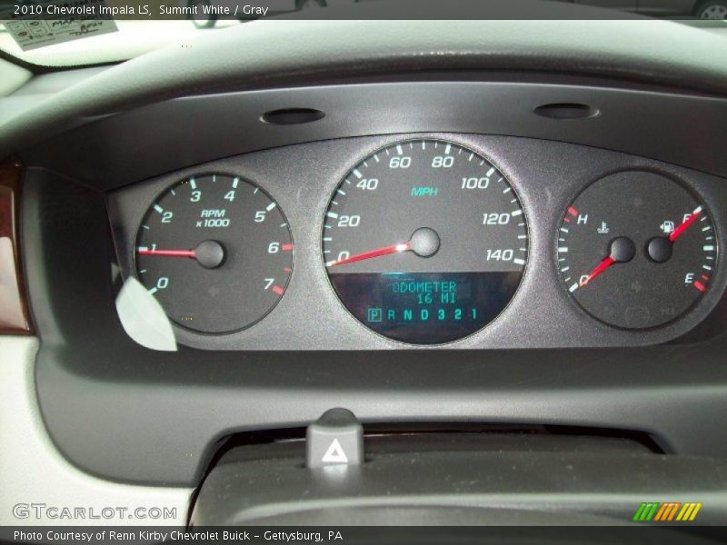 Summit White / Gray 2010 Chevrolet Impala LS