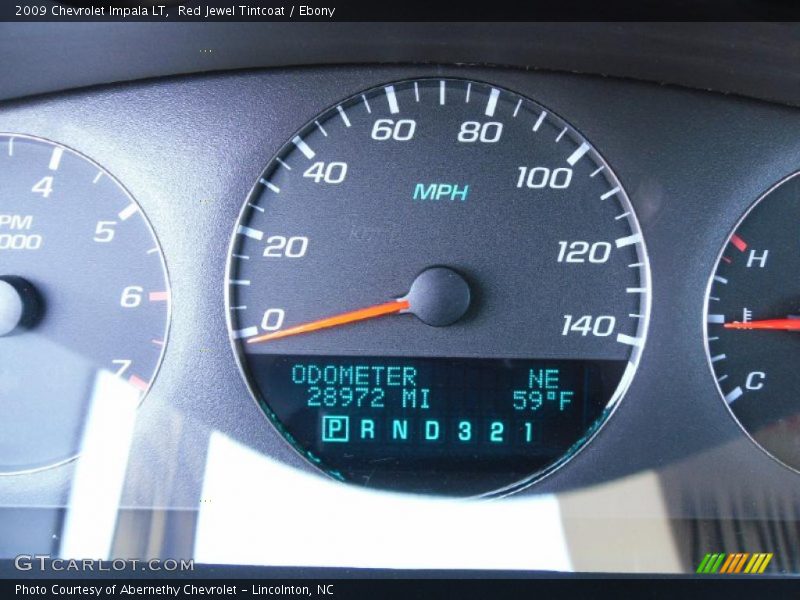Red Jewel Tintcoat / Ebony 2009 Chevrolet Impala LT