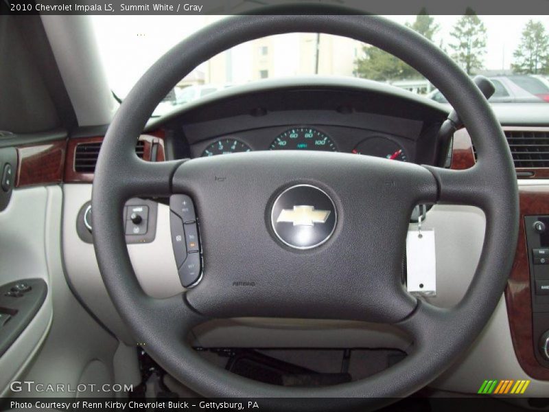 Summit White / Gray 2010 Chevrolet Impala LS