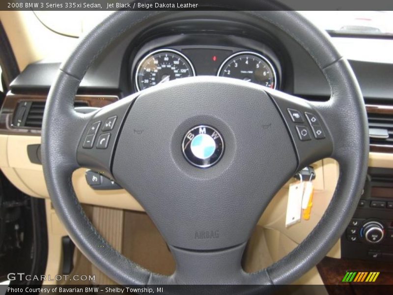 Jet Black / Beige Dakota Leather 2008 BMW 3 Series 335xi Sedan