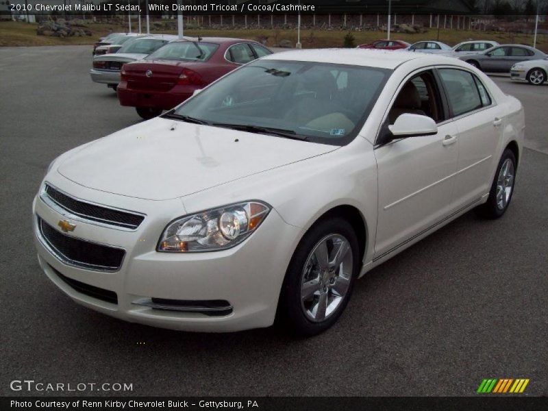 White Diamond Tricoat / Cocoa/Cashmere 2010 Chevrolet Malibu LT Sedan