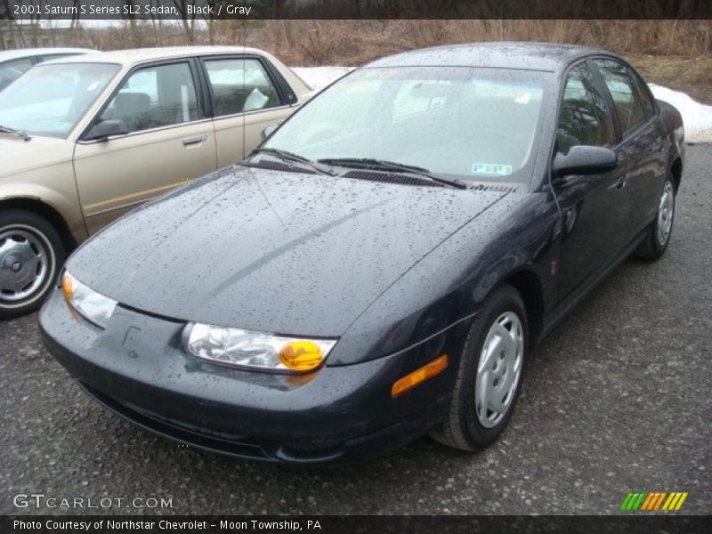 Black / Gray 2001 Saturn S Series SL2 Sedan