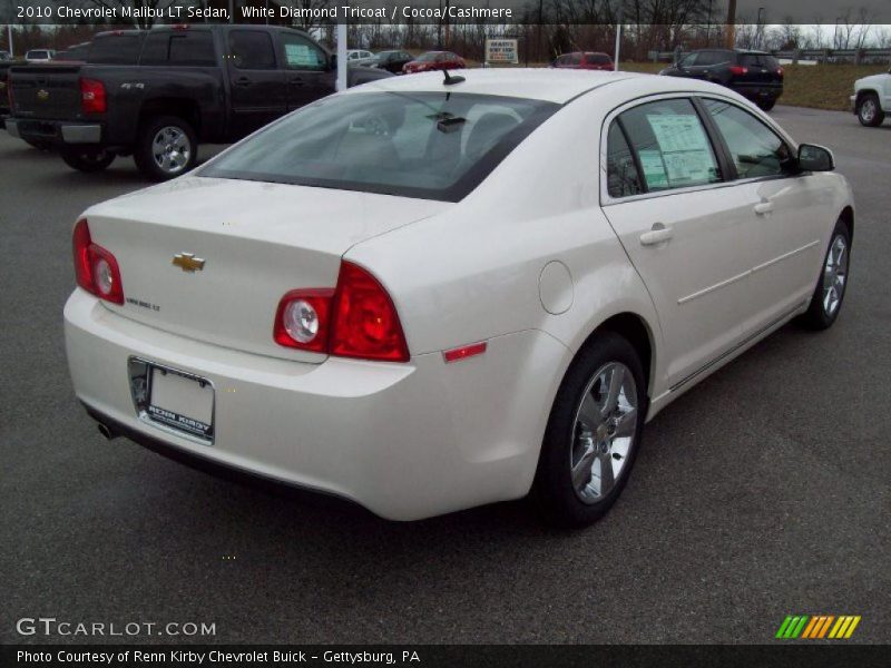 White Diamond Tricoat / Cocoa/Cashmere 2010 Chevrolet Malibu LT Sedan