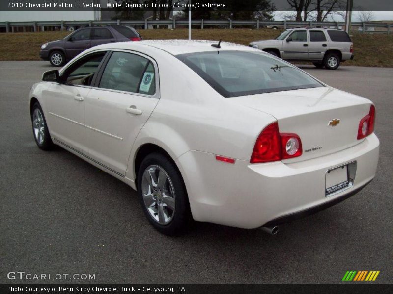 White Diamond Tricoat / Cocoa/Cashmere 2010 Chevrolet Malibu LT Sedan