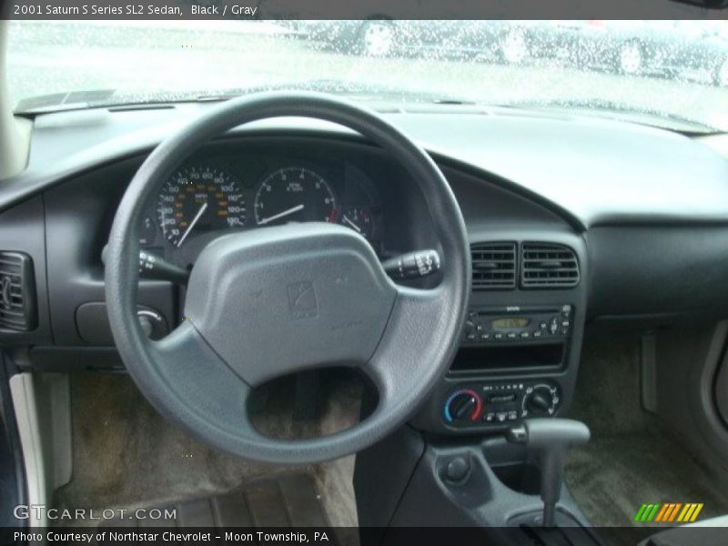 Black / Gray 2001 Saturn S Series SL2 Sedan