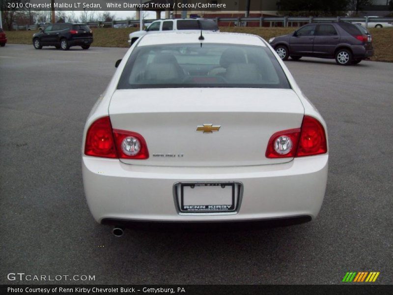 White Diamond Tricoat / Cocoa/Cashmere 2010 Chevrolet Malibu LT Sedan