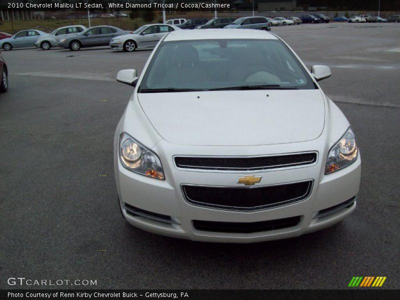 White Diamond Tricoat / Cocoa/Cashmere 2010 Chevrolet Malibu LT Sedan