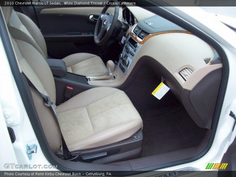 White Diamond Tricoat / Cocoa/Cashmere 2010 Chevrolet Malibu LT Sedan