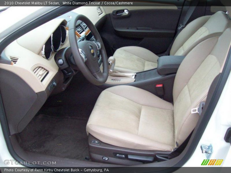 White Diamond Tricoat / Cocoa/Cashmere 2010 Chevrolet Malibu LT Sedan