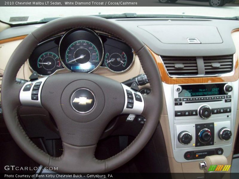 White Diamond Tricoat / Cocoa/Cashmere 2010 Chevrolet Malibu LT Sedan