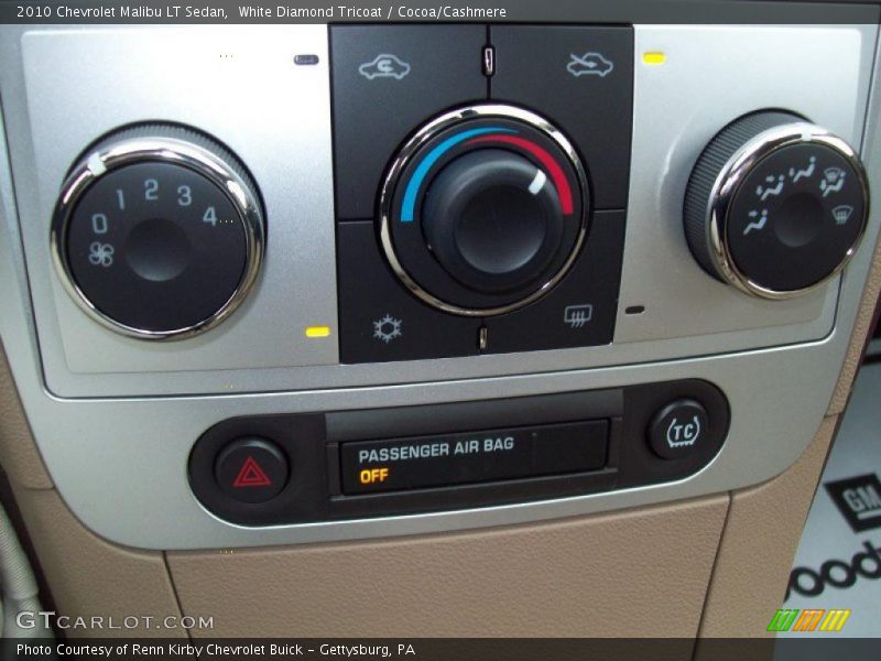 White Diamond Tricoat / Cocoa/Cashmere 2010 Chevrolet Malibu LT Sedan