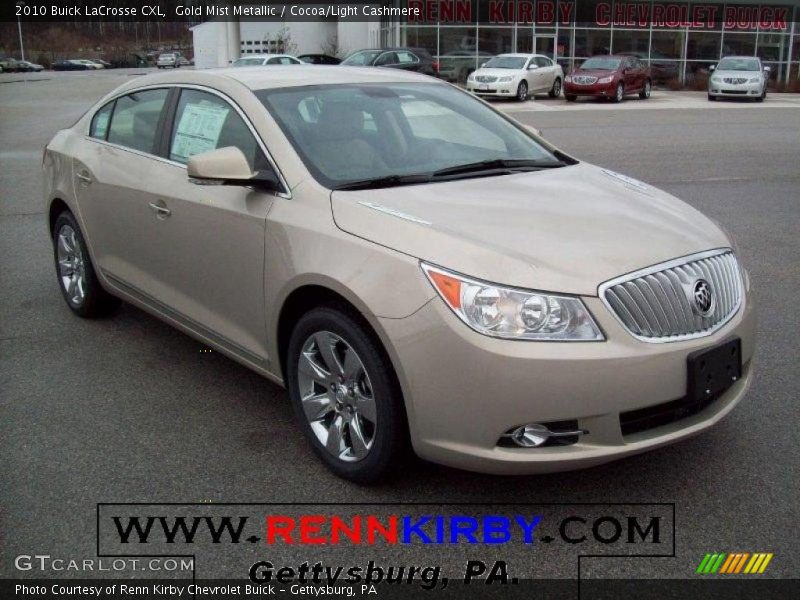 Gold Mist Metallic / Cocoa/Light Cashmere 2010 Buick LaCrosse CXL