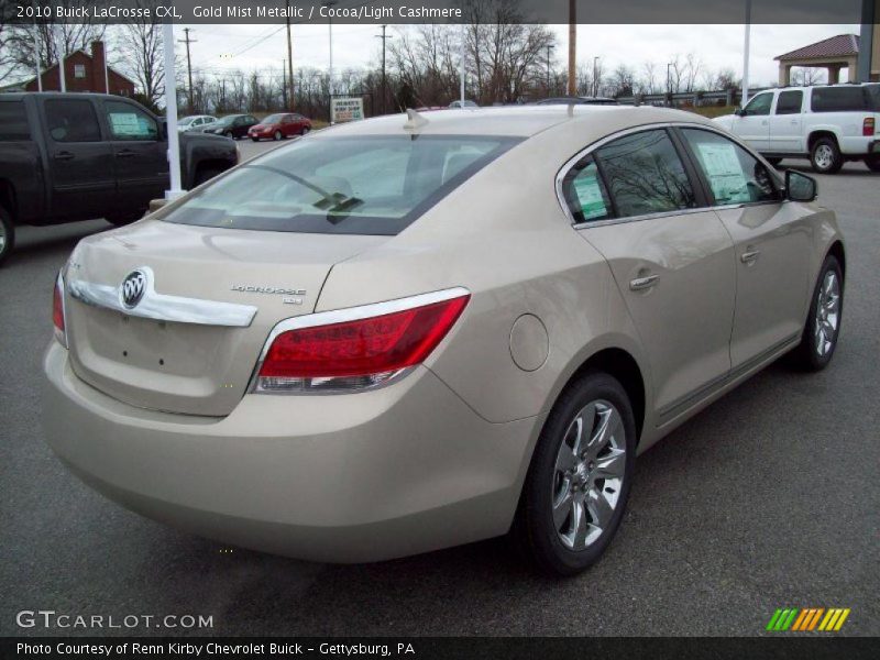 Gold Mist Metallic / Cocoa/Light Cashmere 2010 Buick LaCrosse CXL