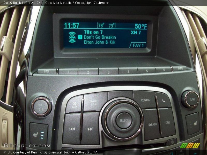Gold Mist Metallic / Cocoa/Light Cashmere 2010 Buick LaCrosse CXL