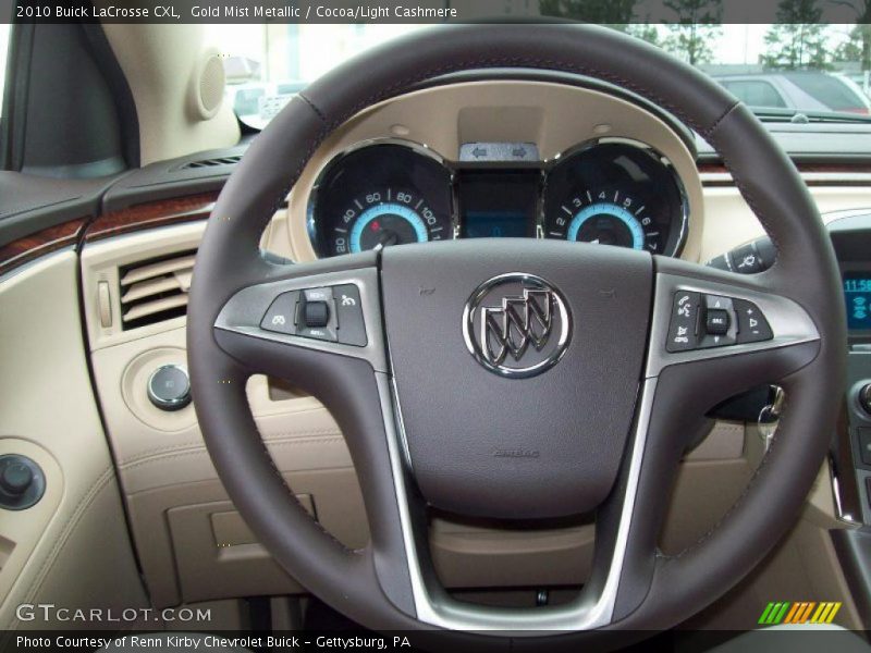 Gold Mist Metallic / Cocoa/Light Cashmere 2010 Buick LaCrosse CXL