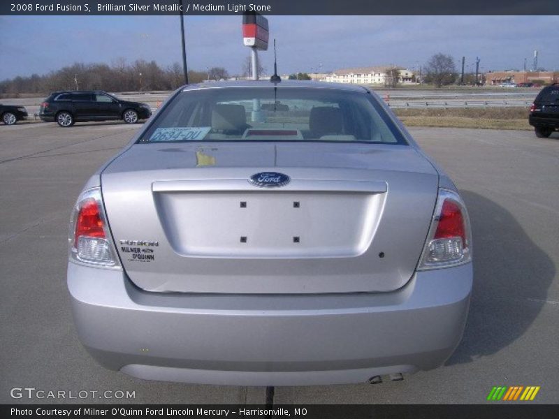 Brilliant Silver Metallic / Medium Light Stone 2008 Ford Fusion S