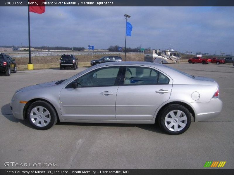 Brilliant Silver Metallic / Medium Light Stone 2008 Ford Fusion S