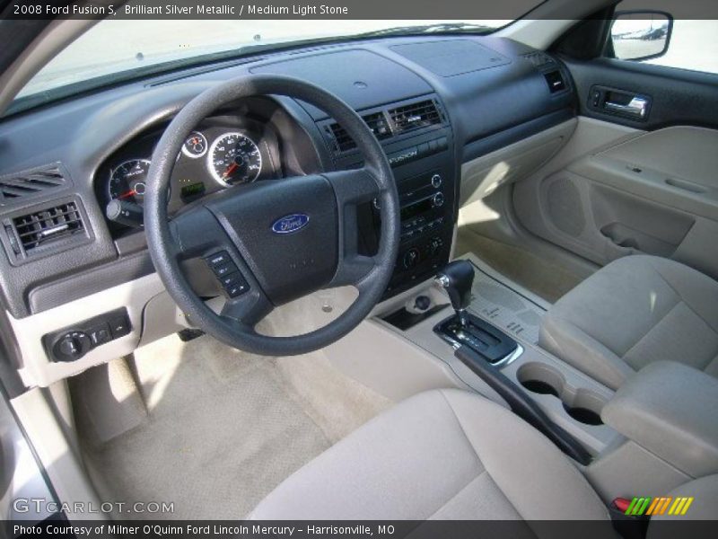 Brilliant Silver Metallic / Medium Light Stone 2008 Ford Fusion S