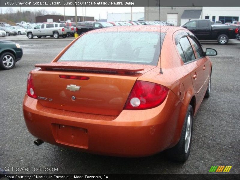 Sunburst Orange Metallic / Neutral Beige 2005 Chevrolet Cobalt LS Sedan