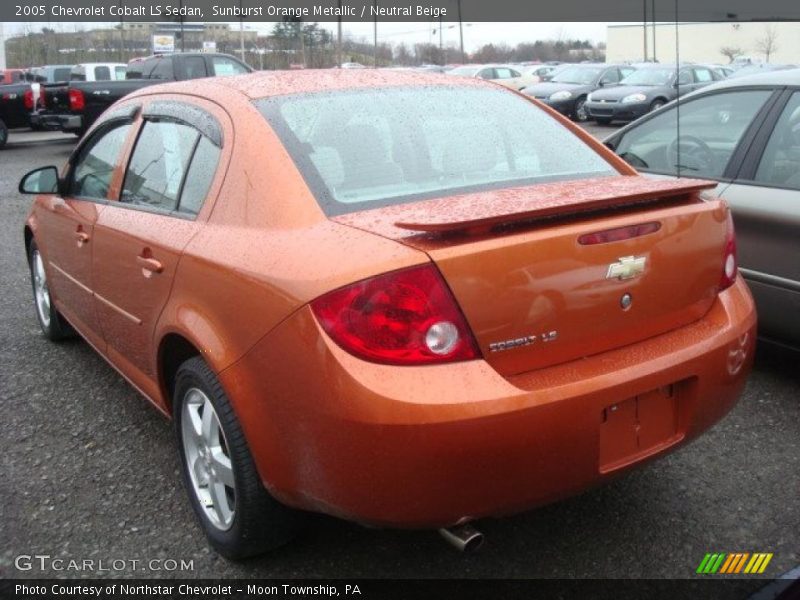 Sunburst Orange Metallic / Neutral Beige 2005 Chevrolet Cobalt LS Sedan