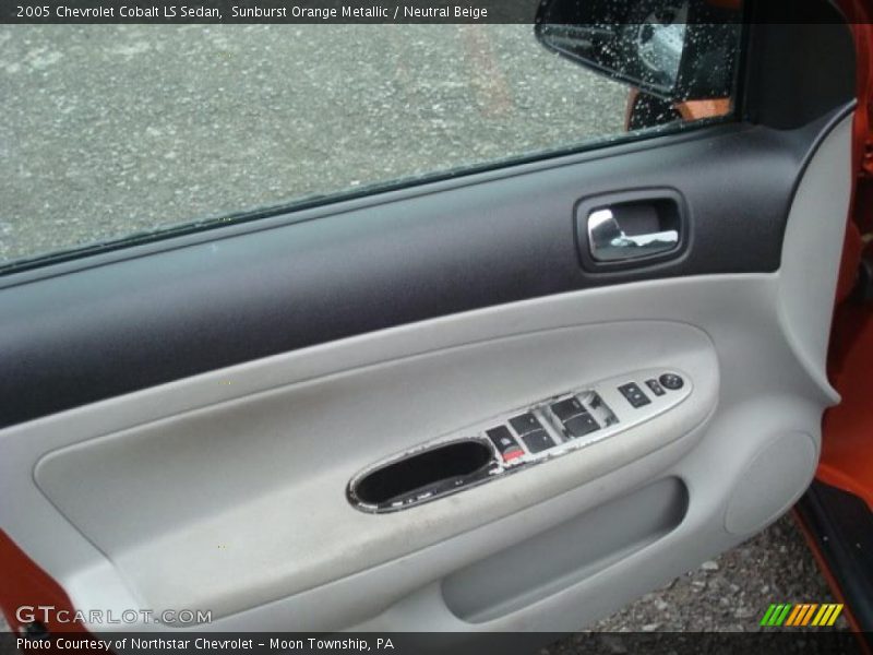 Sunburst Orange Metallic / Neutral Beige 2005 Chevrolet Cobalt LS Sedan