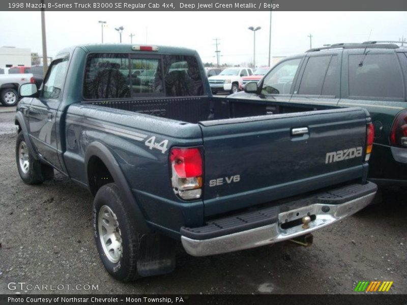 Deep Jewel Green Metallic / Beige 1998 Mazda B-Series Truck B3000 SE Regular Cab 4x4