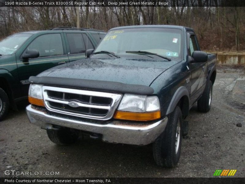Deep Jewel Green Metallic / Beige 1998 Mazda B-Series Truck B3000 SE Regular Cab 4x4
