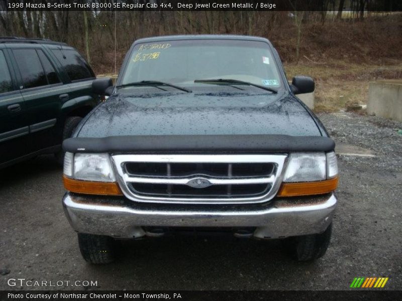 Deep Jewel Green Metallic / Beige 1998 Mazda B-Series Truck B3000 SE Regular Cab 4x4