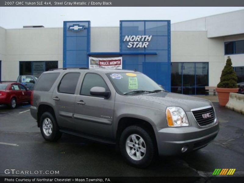 Steel Gray Metallic / Ebony Black 2007 GMC Yukon SLE 4x4